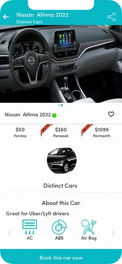 RideShare Rental Car Renting App