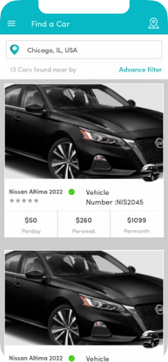 RideShare Rental Car Renting App